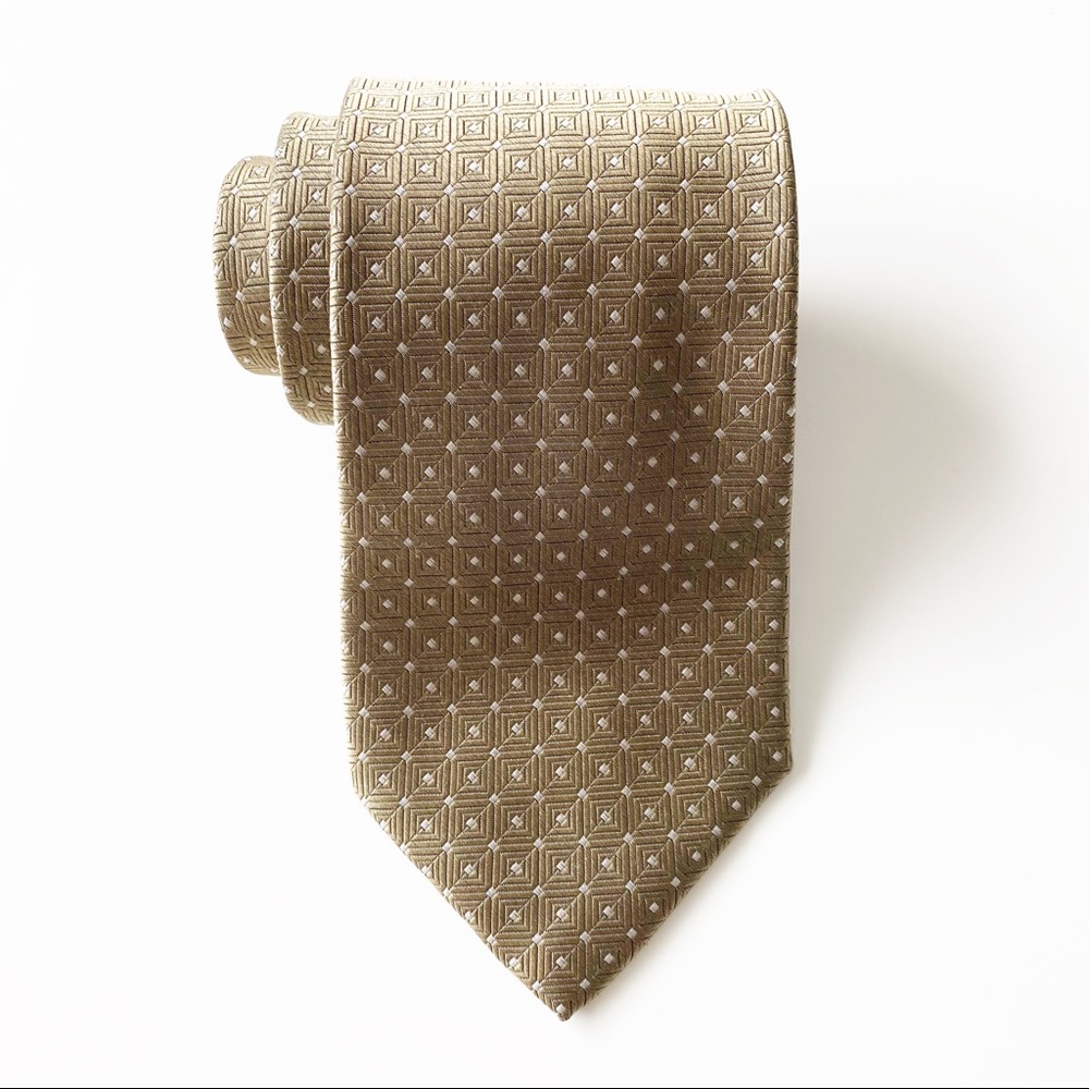 😊4/$20 Today’s Man Green Dot Silk Tie Easter
